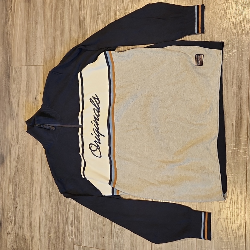 NWT Jack & Jones Originals style # Men's sz 2XL 1/4 front zippered Sweater